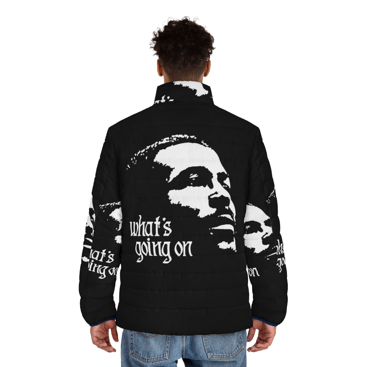 Marvin Gaye "What's Going On" Puffer Jacket - men back