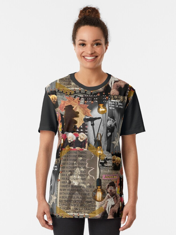 Muppets Fozzie Collage Art Graphic T-Shirt - Women