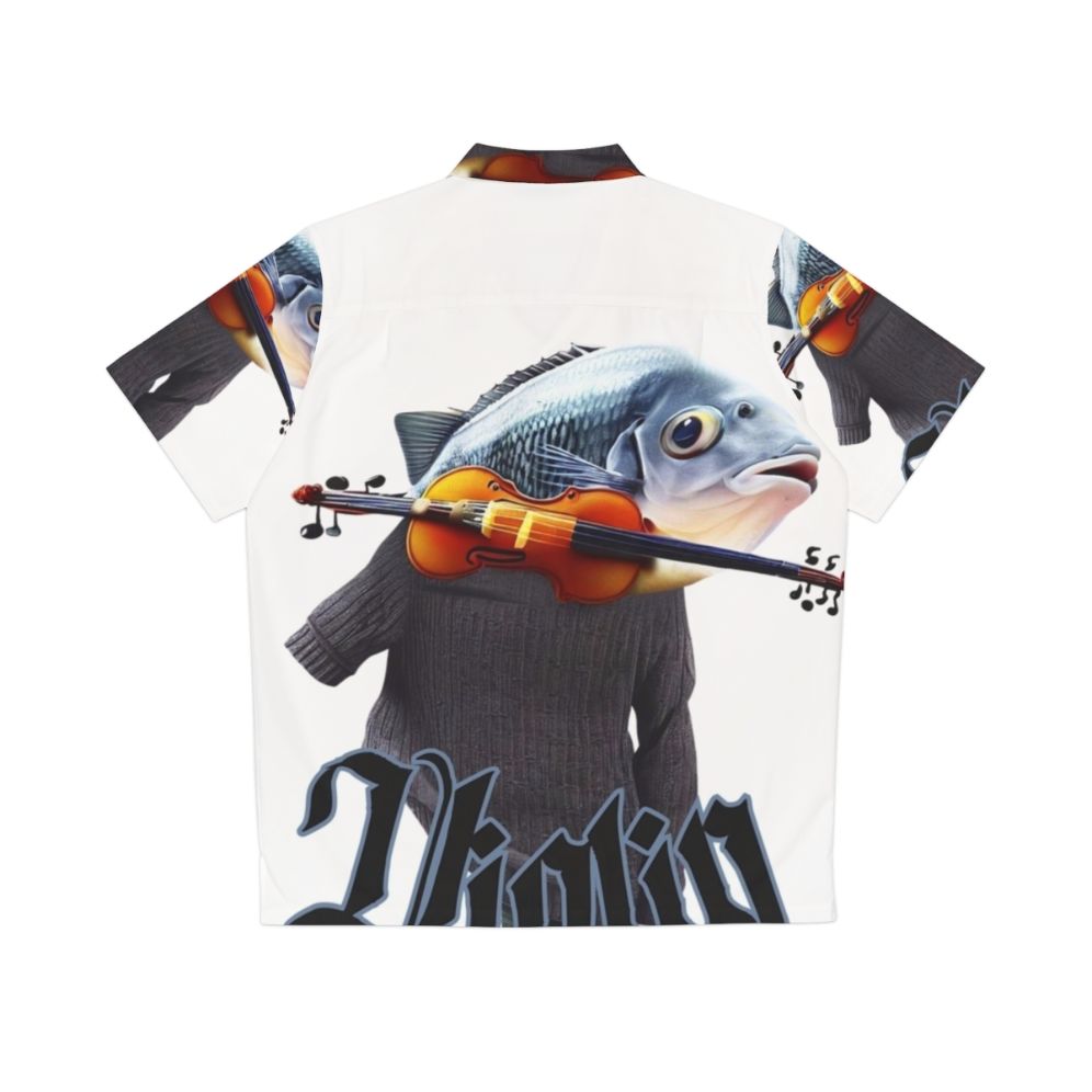 Unique Violin Fish Hawaiian Shirt for Music Lovers - Back