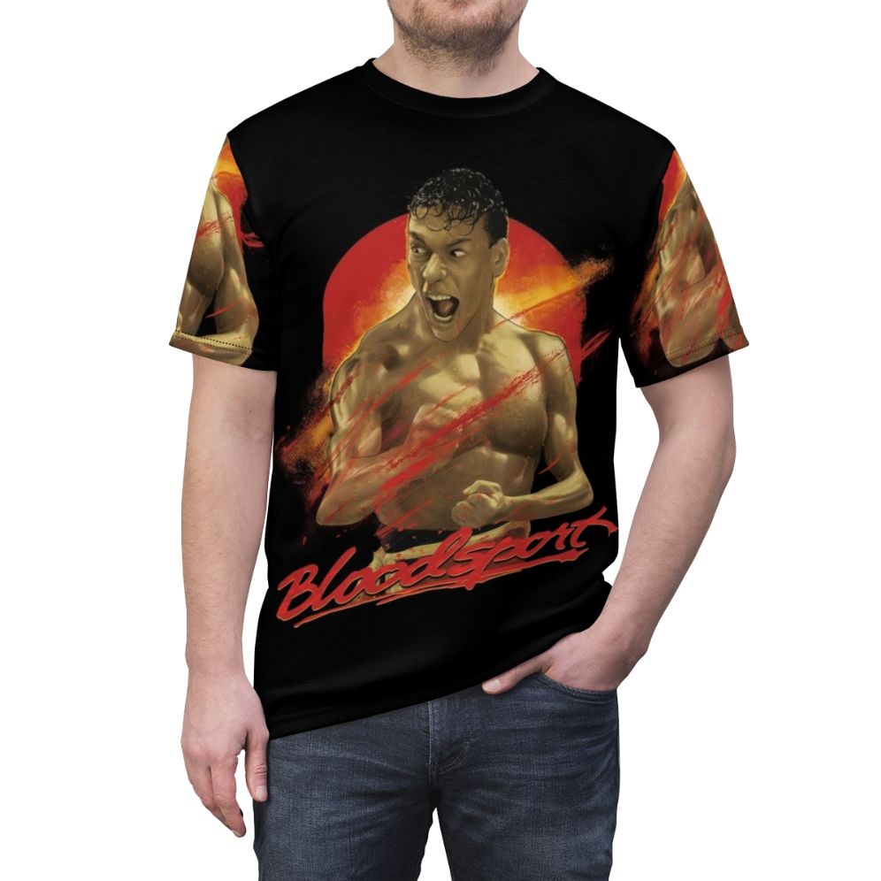 Bloodsport martial arts movie t-shirt with Jean Claude Van Damme - men front