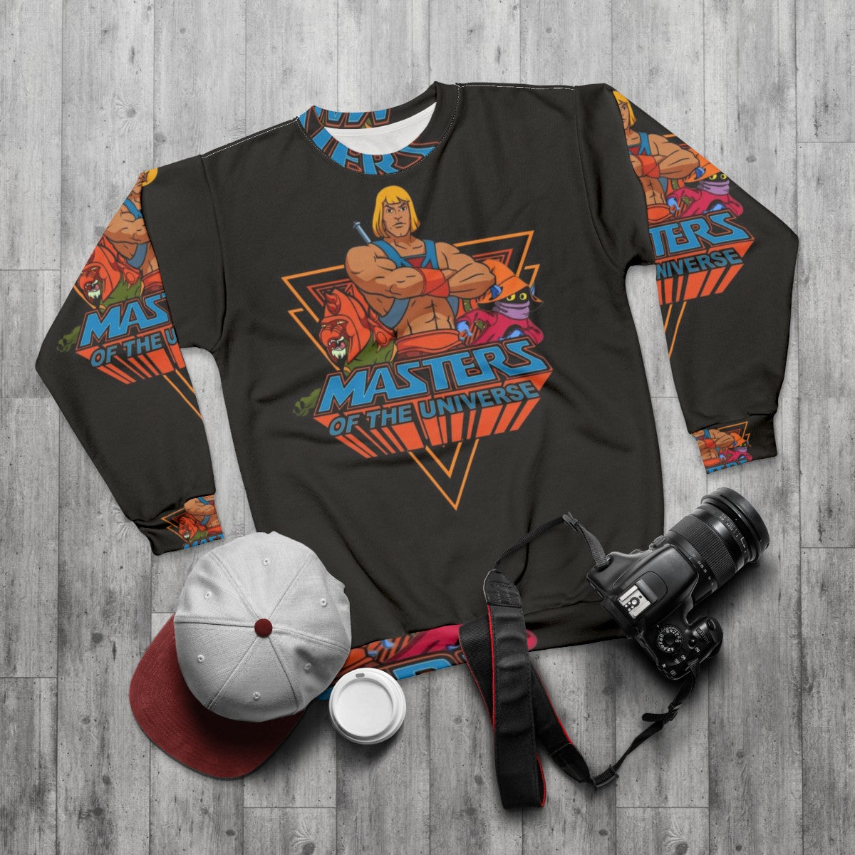 Retro He-Man Masters of the Universe Sweatshirt - flat lay