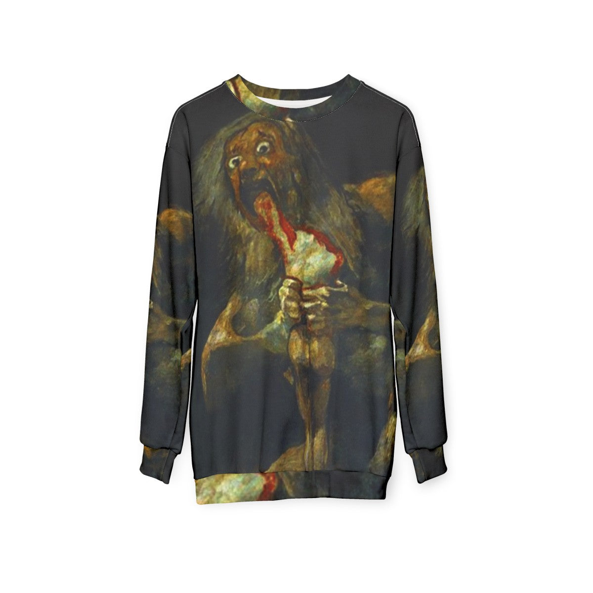 Francisco Goya 'Saturn Devouring His Son' art history sweatshirt - hanging