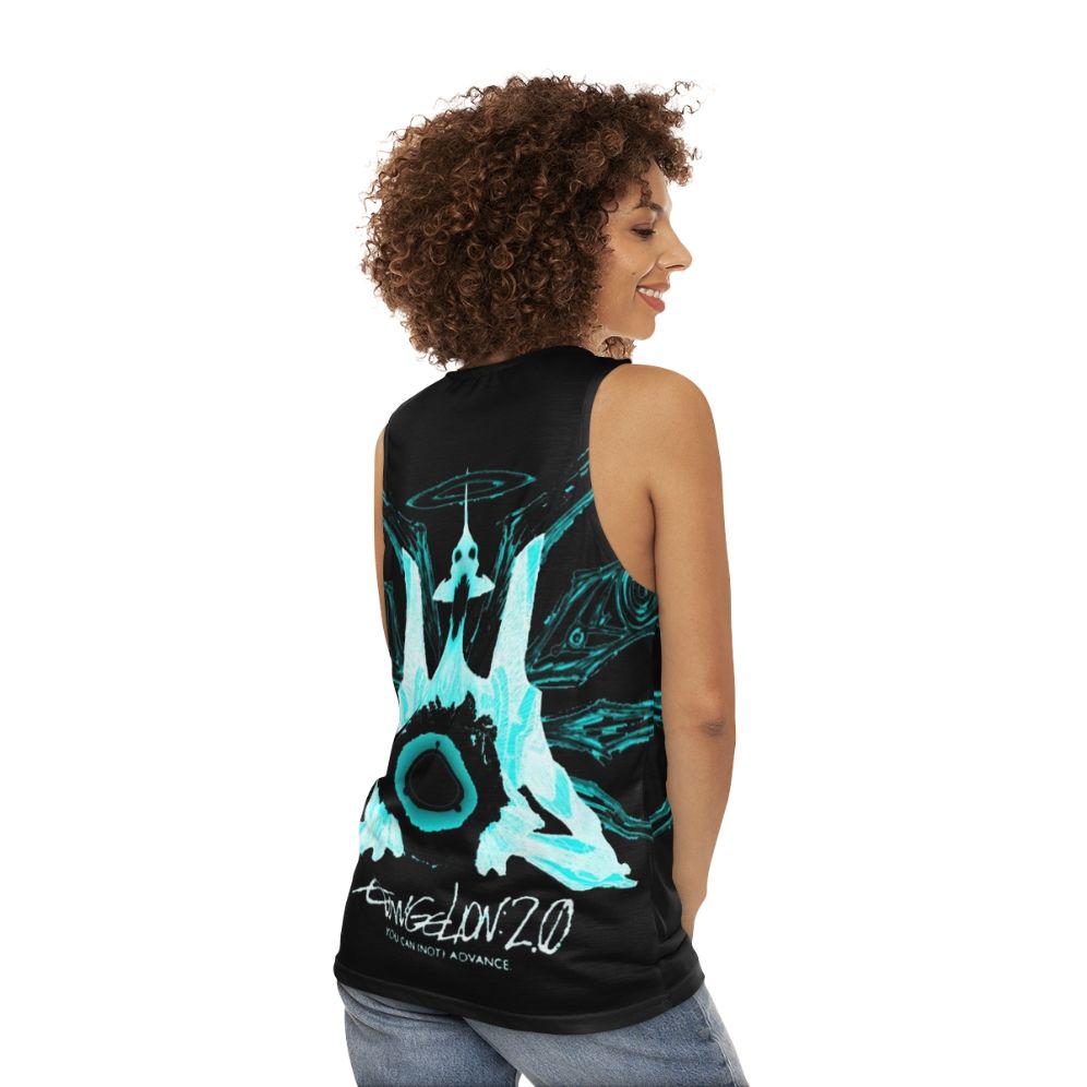 Evangelion Unit 01 Angel Logo Unisex Tank Top - women back