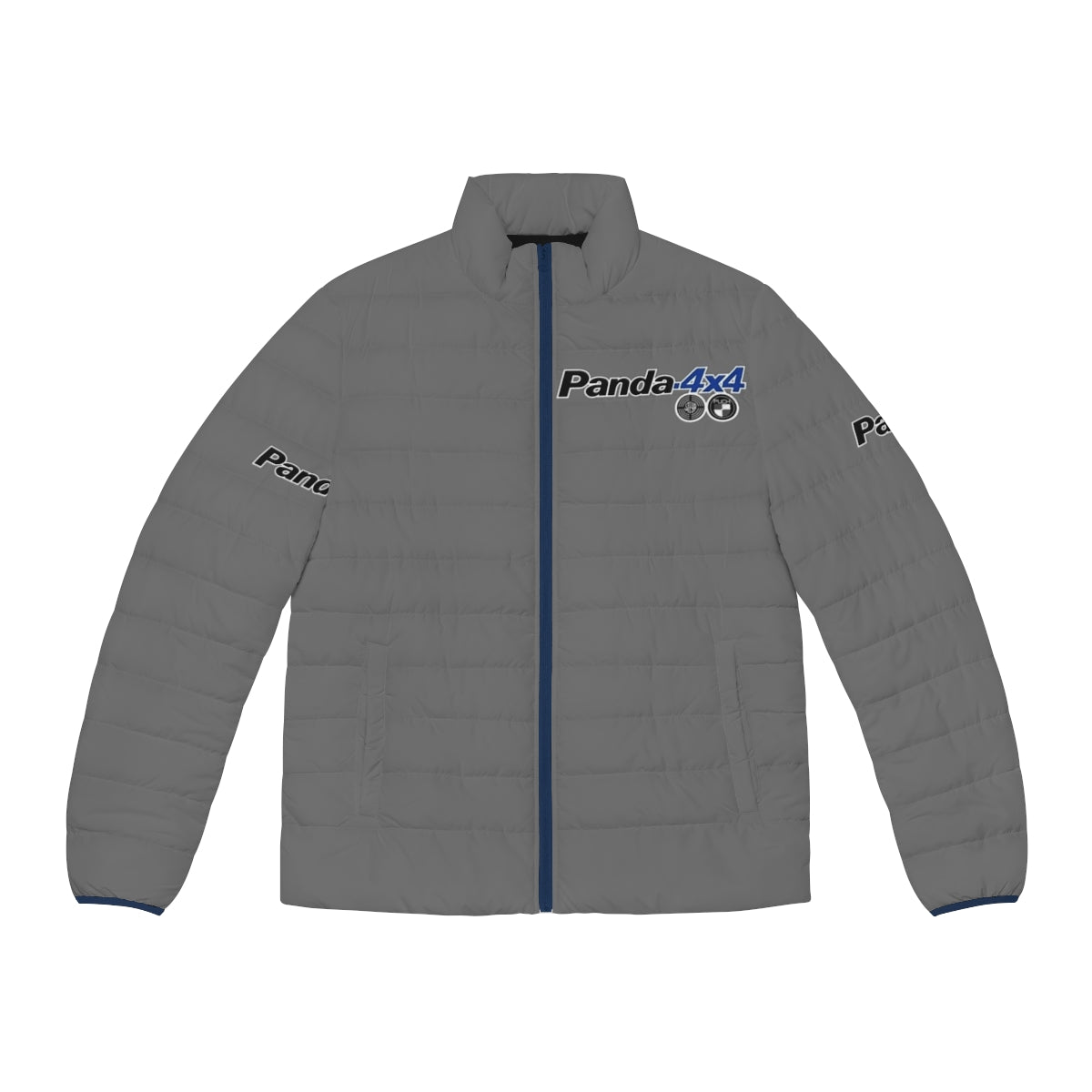 Mk1 Fiat Panda 4x4 puffer jacket with off-road inspired badge design