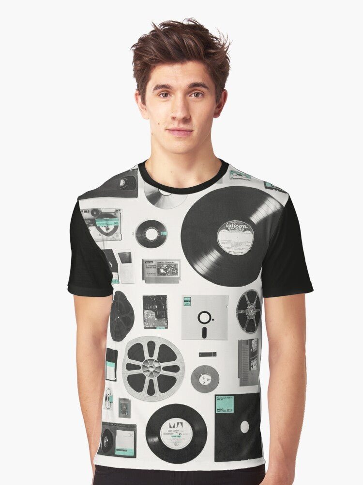 Retro analog data graphic design t-shirt - Men