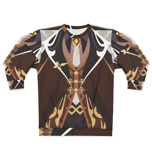 Geo Archon cosplay sweatshirt with Zhongli and Genshin Impact design