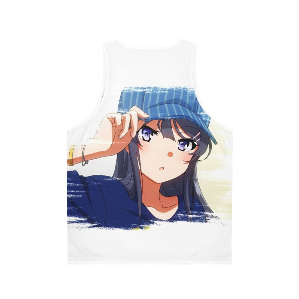 Mai Sakurajima Anime Unisex Tank Top - Back