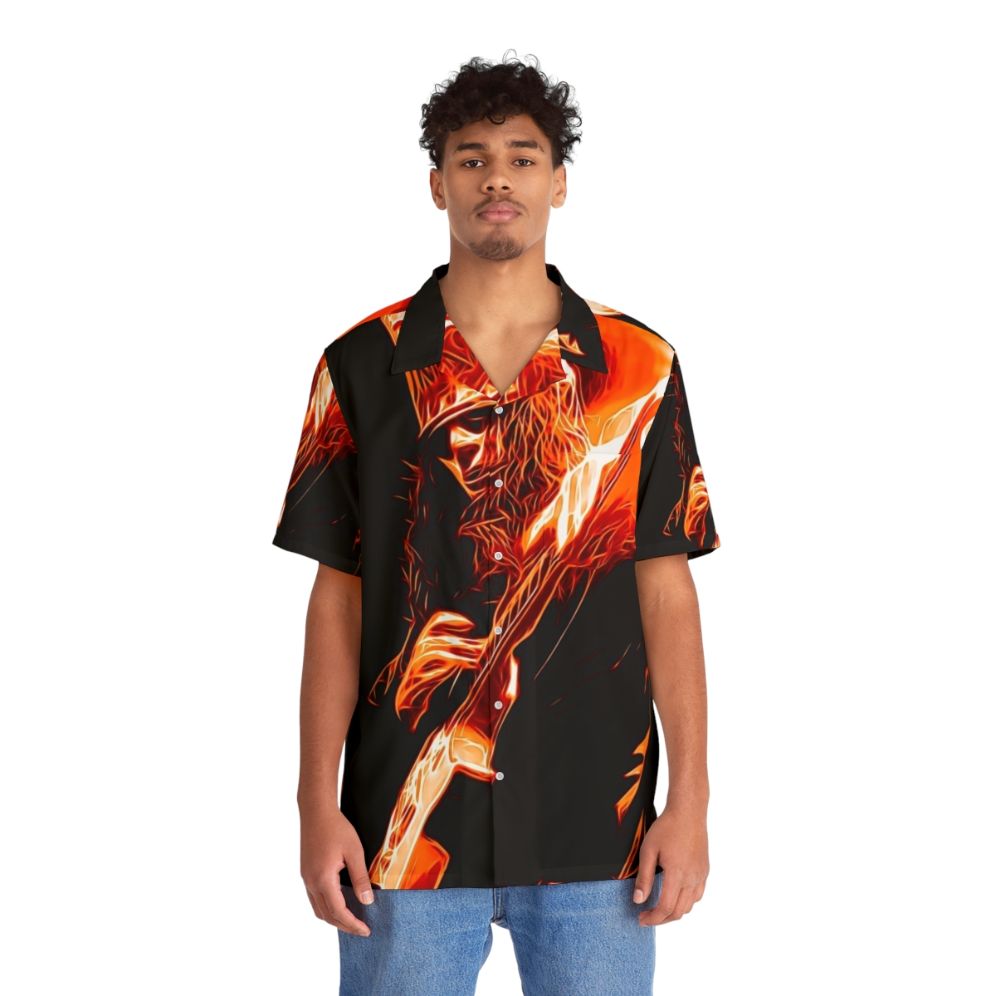 Buckethead Electric Burst Hawaiian Shirt - People Front