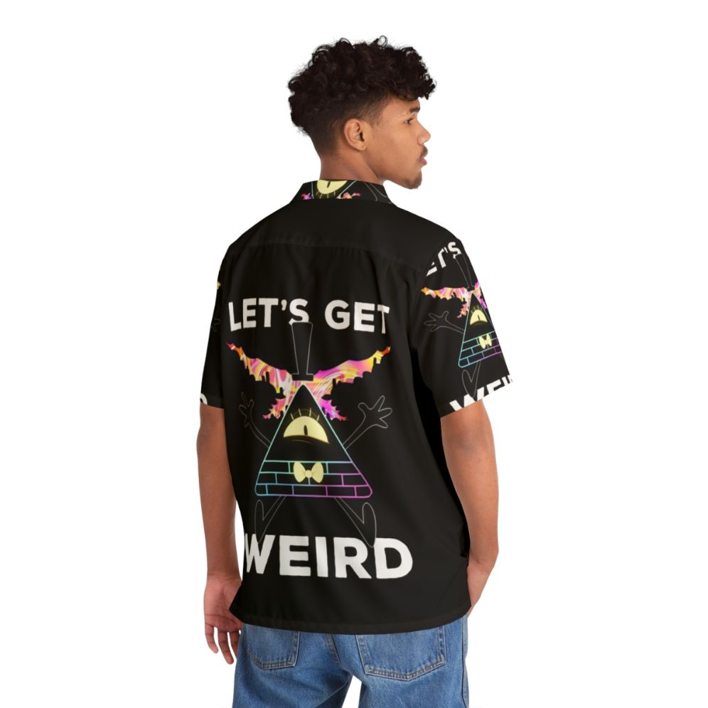 Gravity Falls inspired "Let's Get Weird" Hawaiian shirt featuring Bill Cipher - People Back