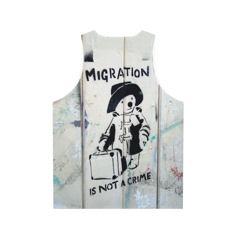 "Resist Migration Injustice" Unisex Tank Top - Back