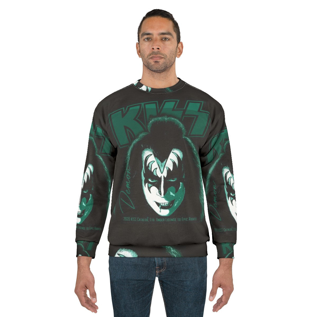 Demon Kiss Rock Band Sweatshirt with Kiss Fan Art Design - men