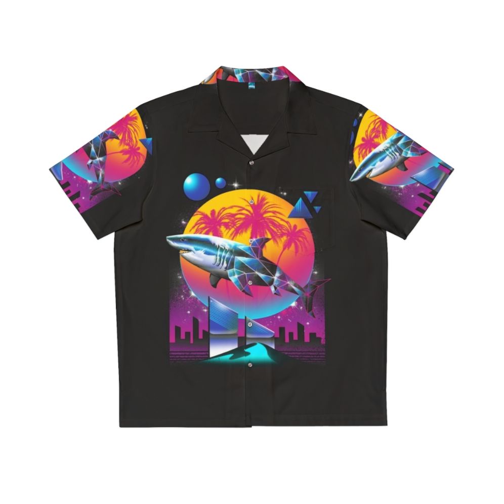 Neon Shark Hawaiian Shirt