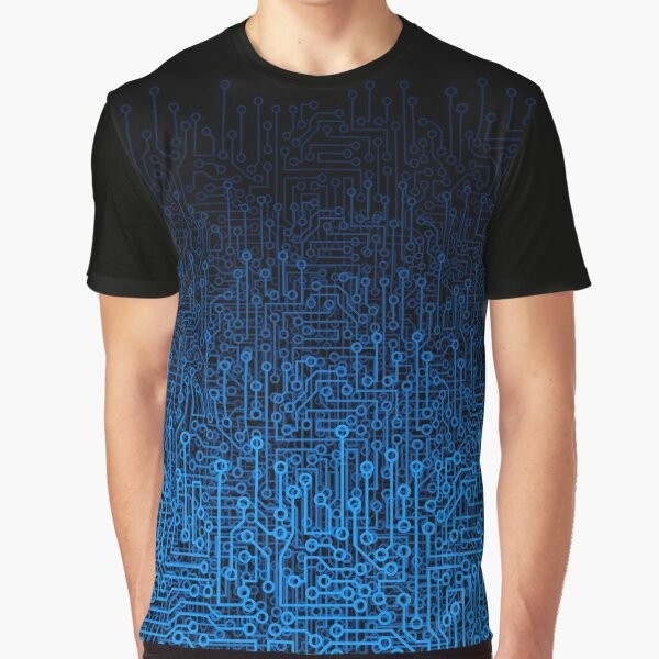 Reboot III Computer Circuit Board Pattern Graphic T-Shirt