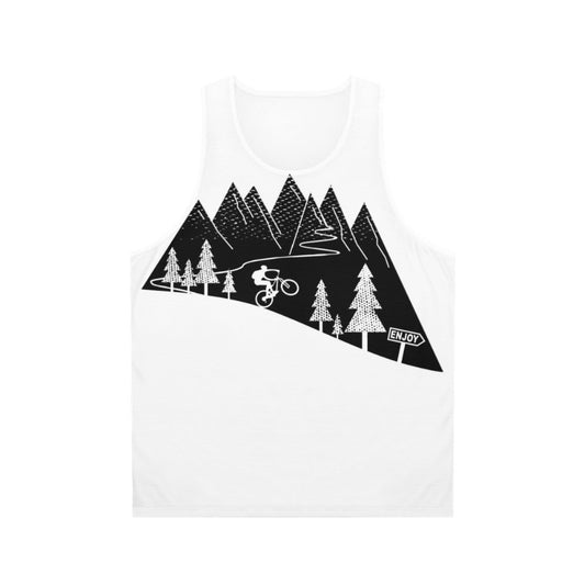 Mountain bike cyclist wearing a cycling tank top