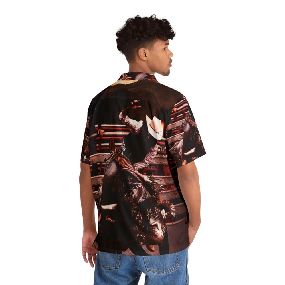 Bucking Bull Hawaiian Shirt for Outdoor Adventures - People Back