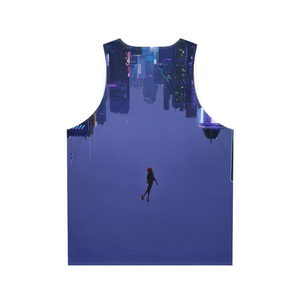 "Spiderman-inspired 'Not Falling But Rising' unisex tank top" - Back