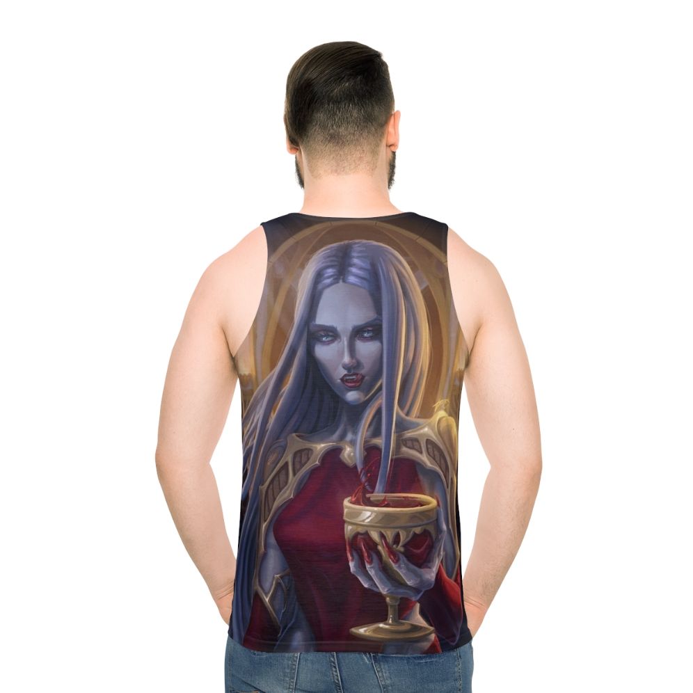 Carmilla Castlevania Dark Fantasy Unisex Tank Top - men back