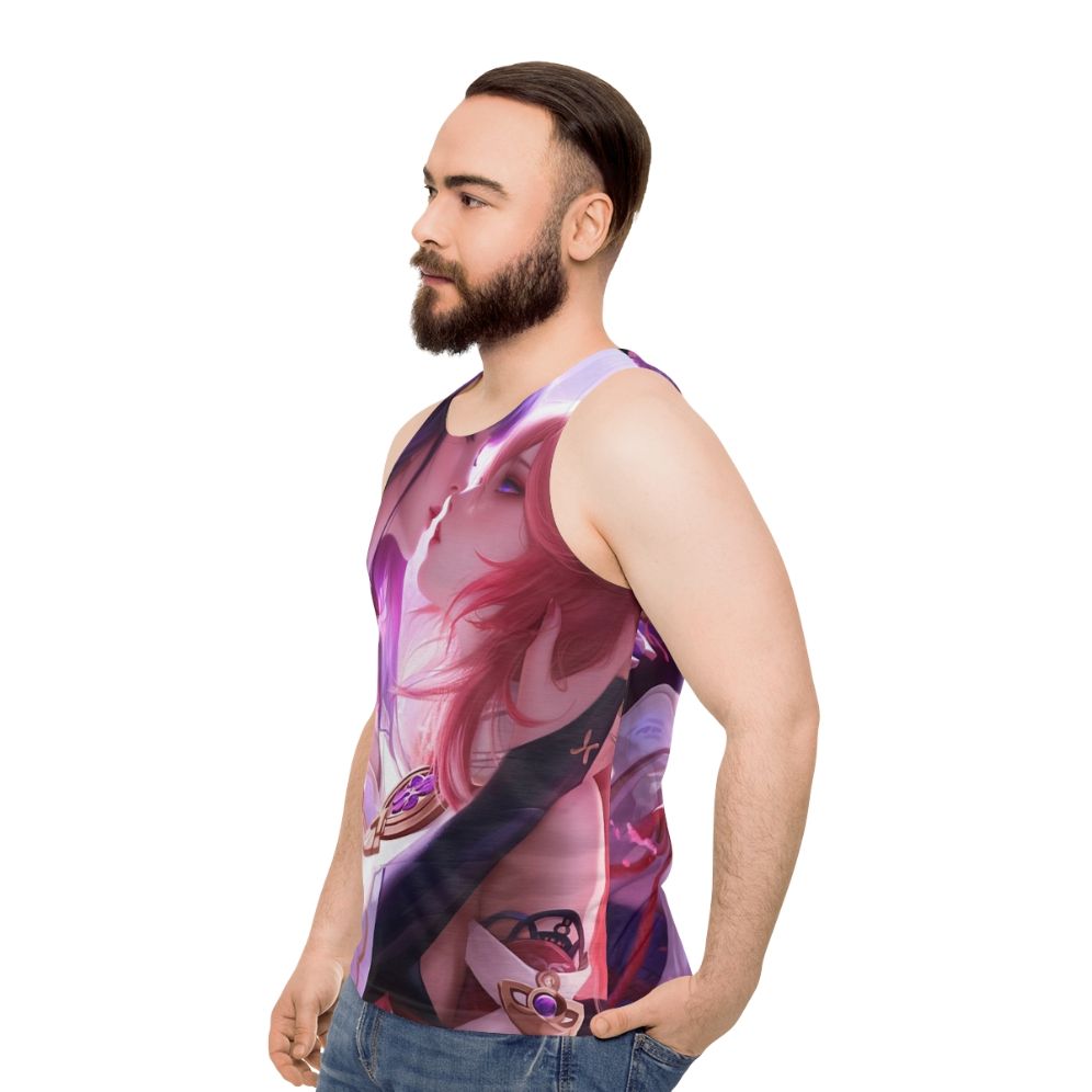 Raiden Shogun and Yae Miko Genshin Impact Anime Unisex Tank Top - men side