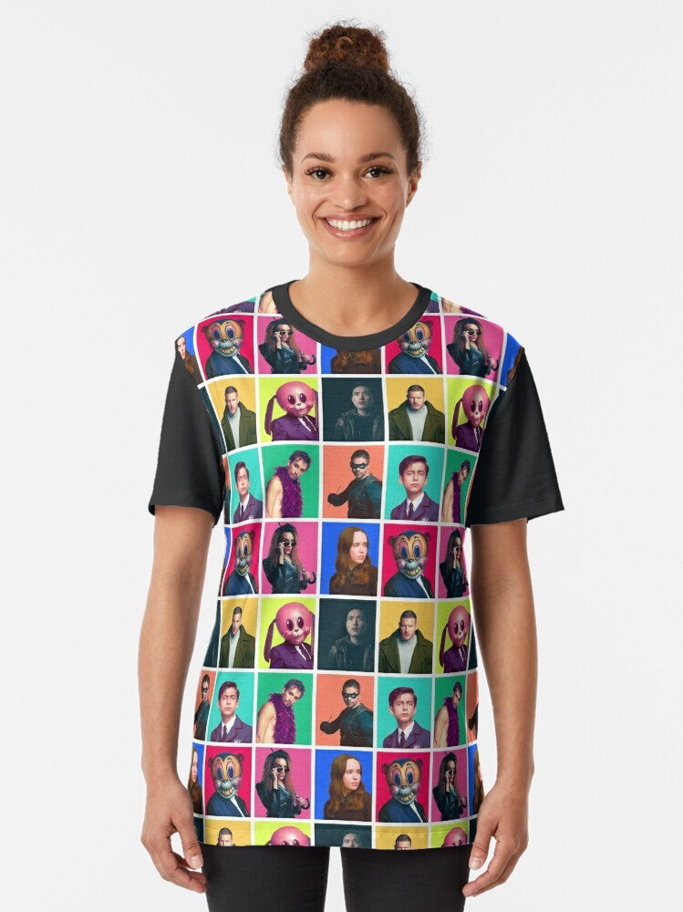 The Umbrella Academy character collage graphic t-shirt - Women