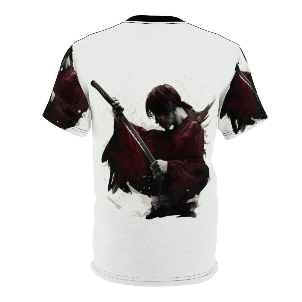 Retro Rurouni Kenshin Inspired Anime T-Shirt - Back