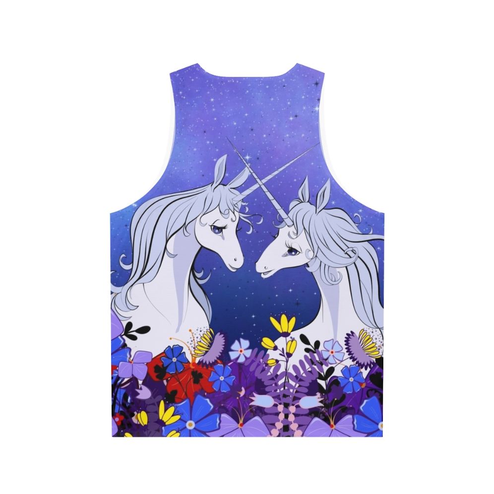 The Last Unicorn Unisex 80s Cartoon Tank Top - Back