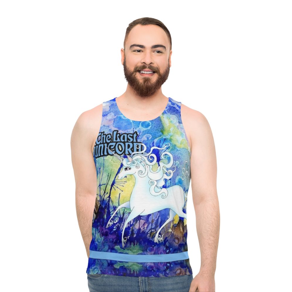 The Last Unicorn Unisex Fantasy Tank Top with Unicorn - men