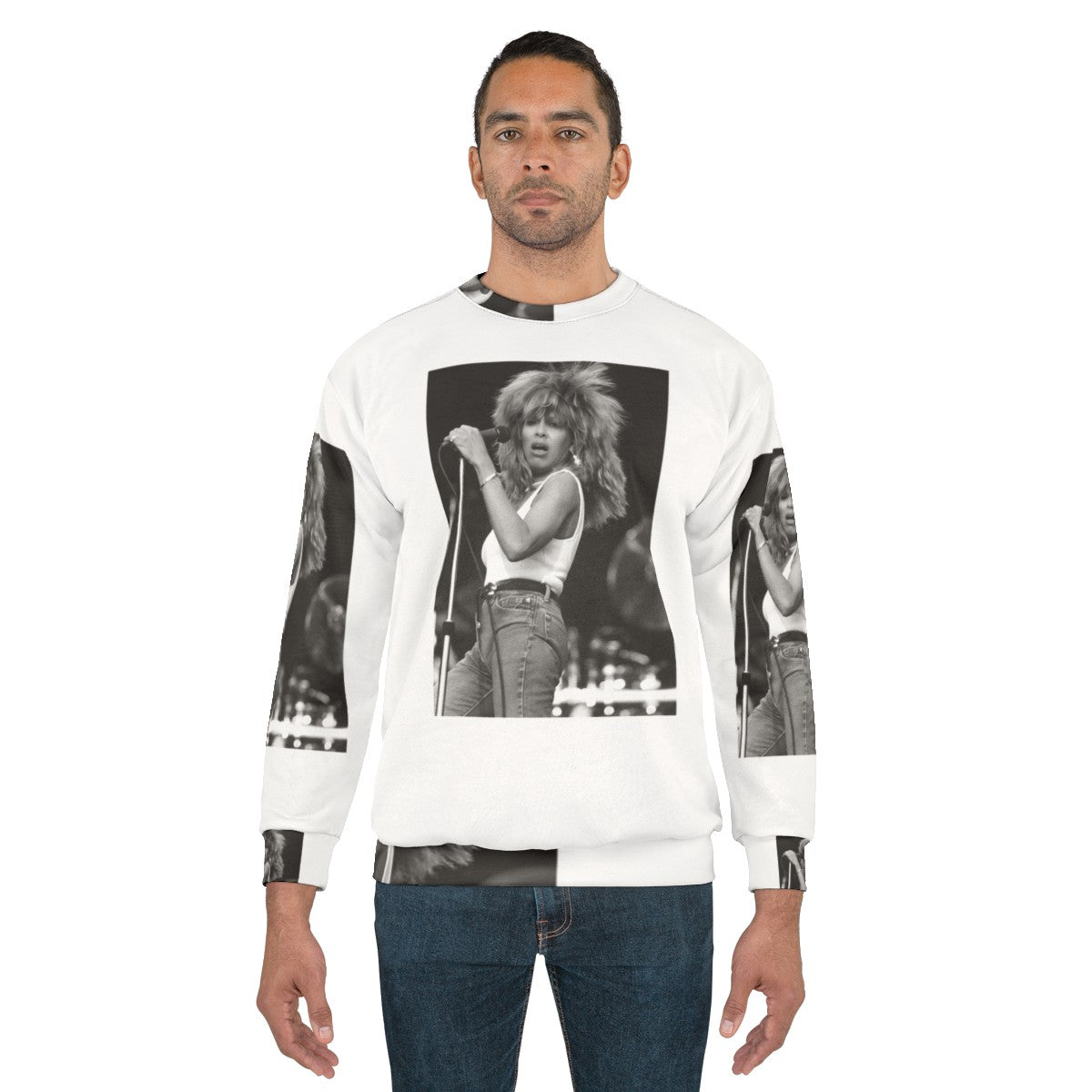 Vintage-style "Show Tina" sweatshirt featuring Ike Turner, the legendary music icon - men