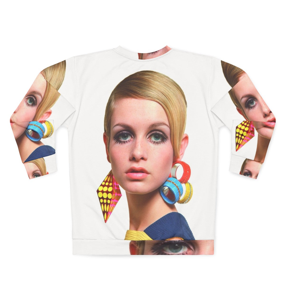 Twiggy Supermodel Sweatshirt in Vintage 60s Style - Back