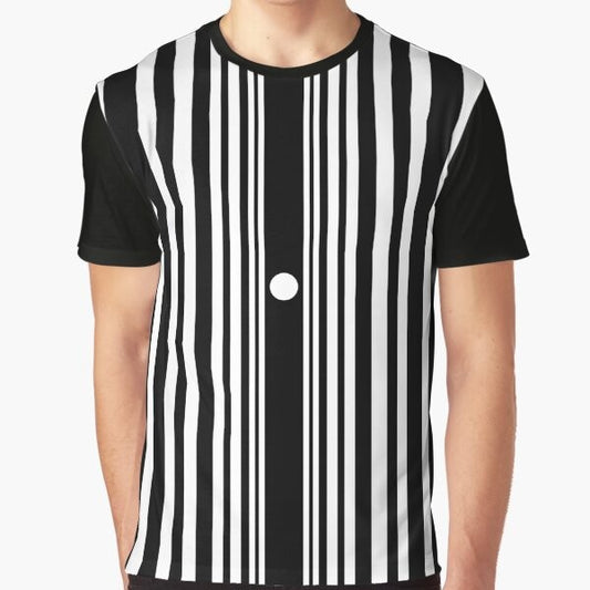 Graphic t-shirt depicting the Doppler effect, featuring Sheldon Cooper from the TV show "The Big Bang Theory", with a message about wearing a mask during the COVID-19 pandemic.