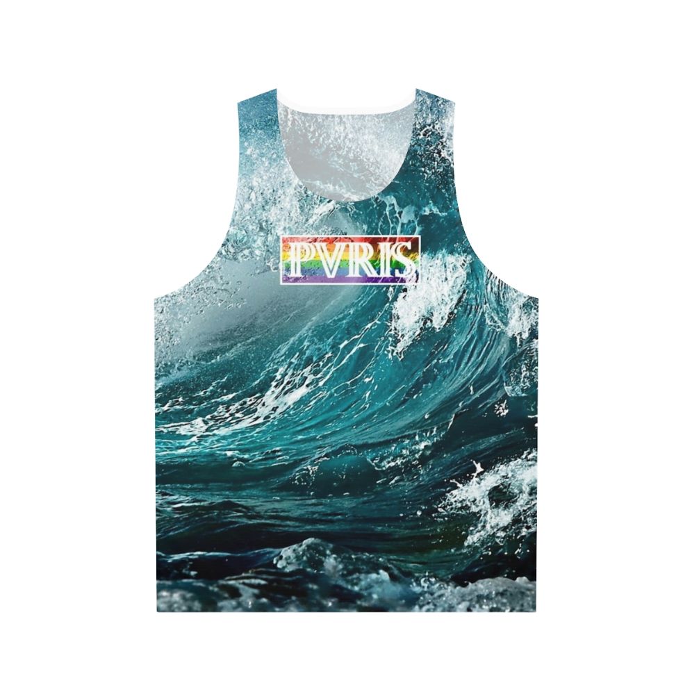 PVRIS Unisex Tank Top with Band Logo and Rainbow Flag Design