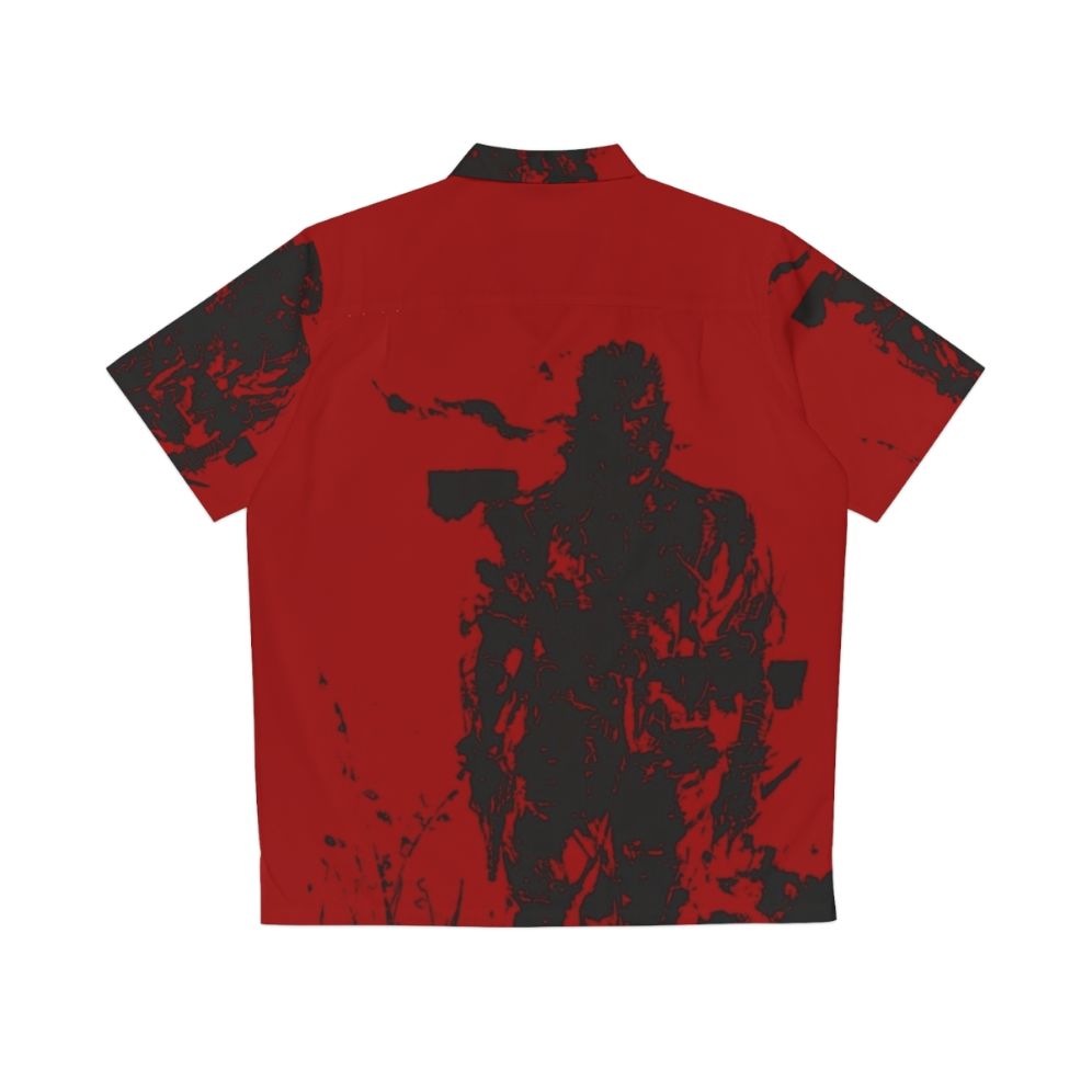 Big Boss MGS3 Red Black Hawaiian Shirt - Back