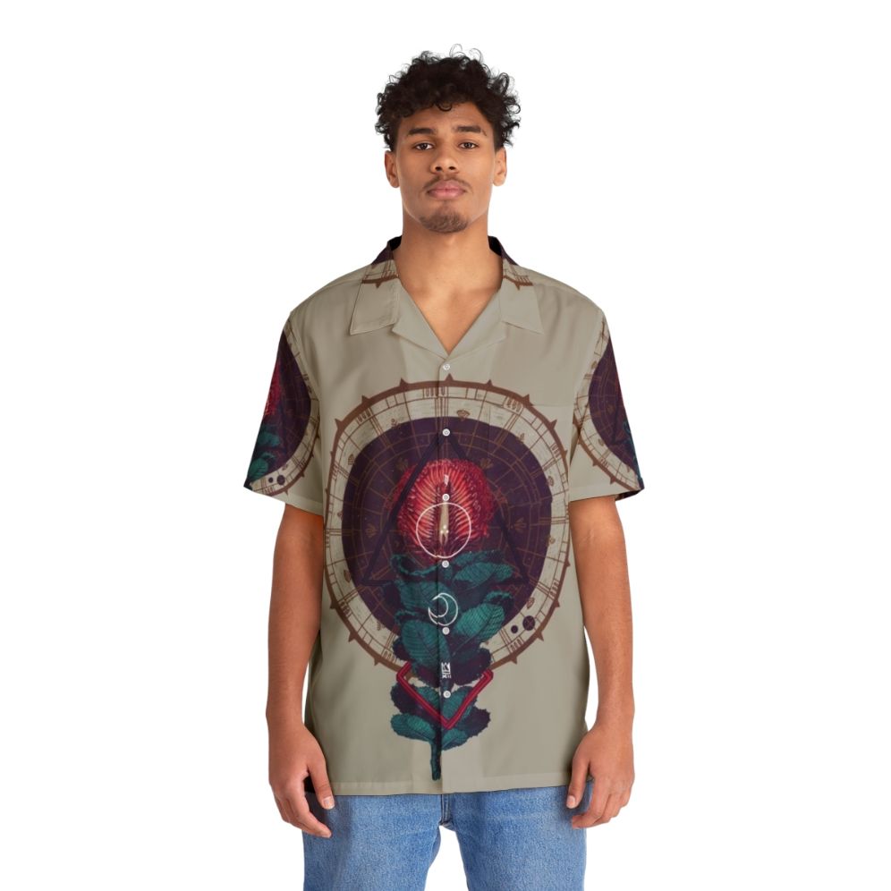 Birth Hawaiian Shirt featuring sacred geometry and occult symbols - People Front