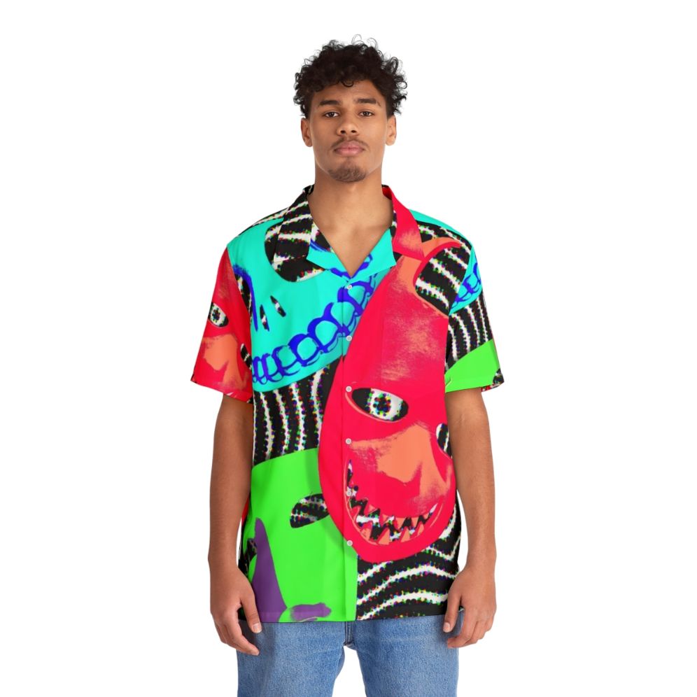 Colorful birds Hawaiian shirt with tropical pattern - People Front