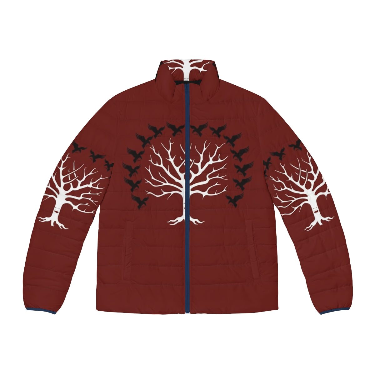 House Blackwood Puffer Jacket with Direwolf Sigil Design