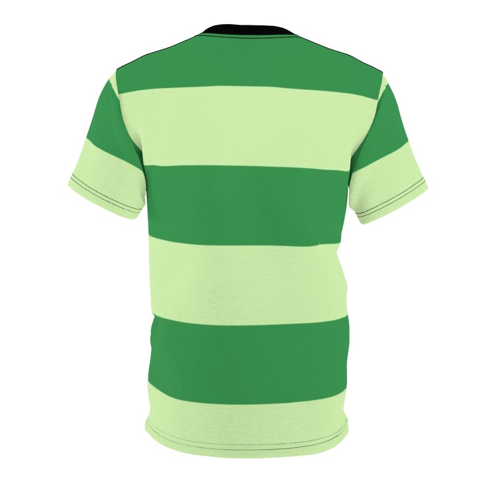 A vibrant t-shirt featuring the iconic Blue's Clues design in shades of green. - Back