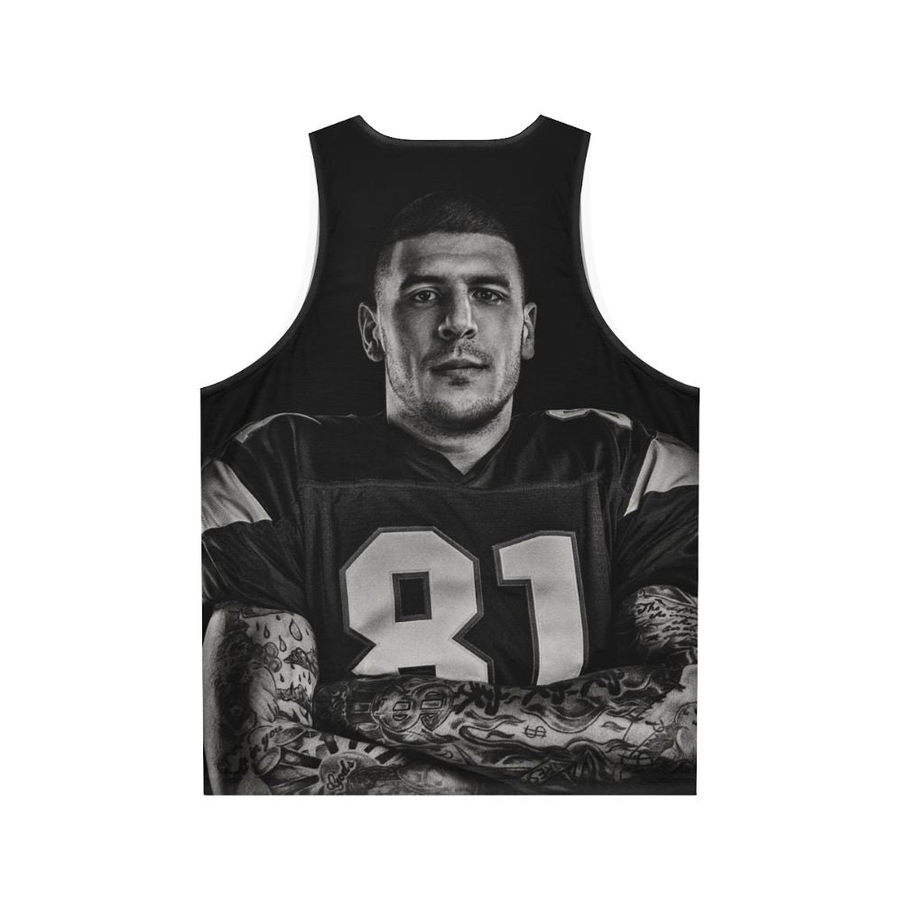 Aaron Hernandez Unisex Football Tank Top - Back