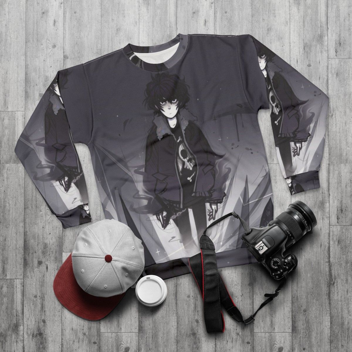 I Control The Shadows Nico di Angelo Percy Jackson Sweatshirt - flat lay