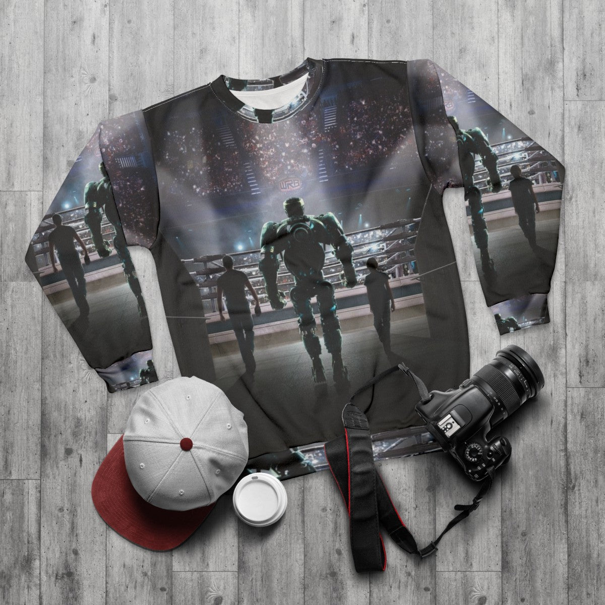 Real Steel Movie Graphic Print Sweatshirt - flat lay