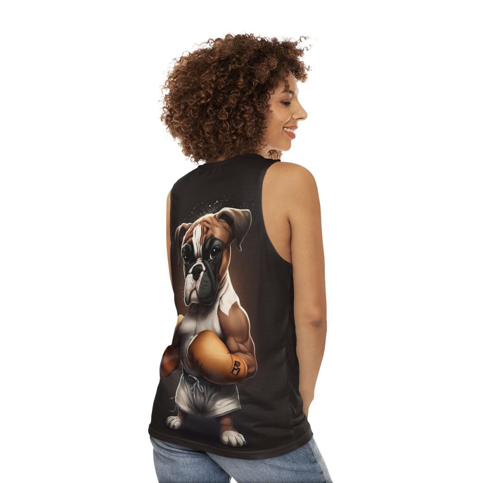 Boxer dog unisex tank top - women back