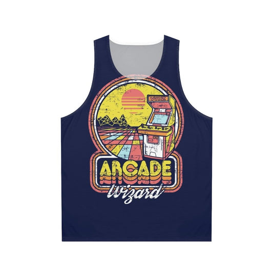 Vintage Arcade Wizard Unisex Tank Top