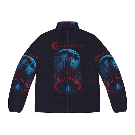 Castlevania Night Ruin Puffer Jacket featuring characters from the Netflix series