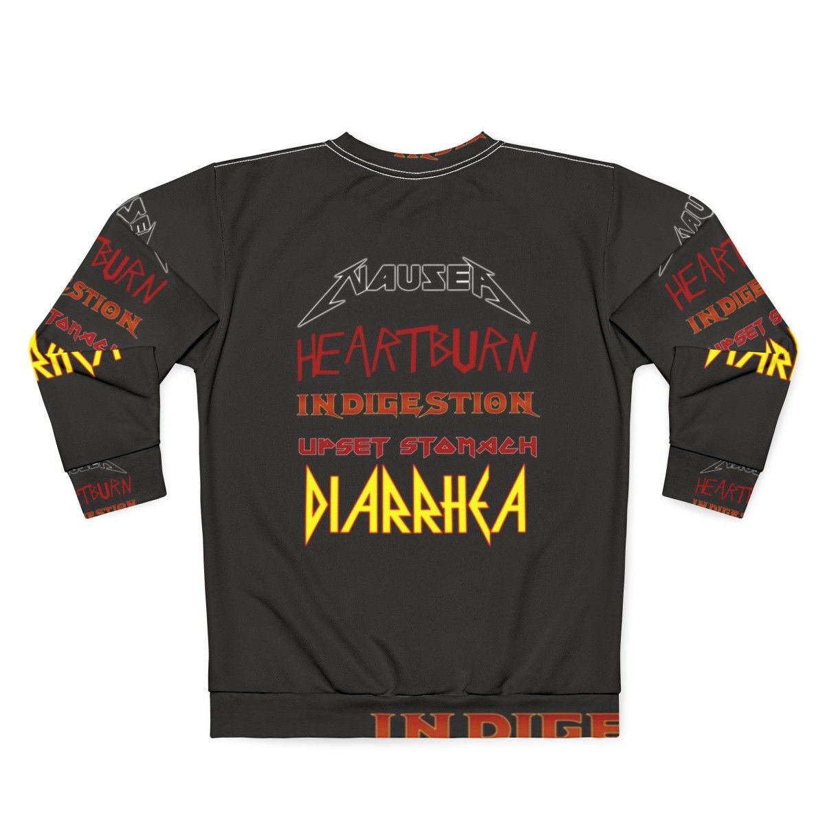 Metal Stomach Tour Sweatshirt for Heavy Metal Music Fans - Back