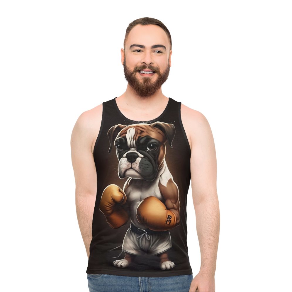 Boxer dog unisex tank top - men