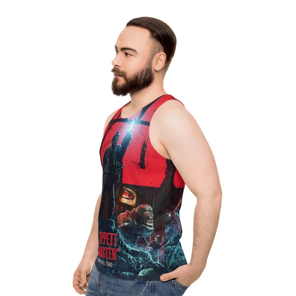 Unisex tank top featuring Mad God movie poster design - men side