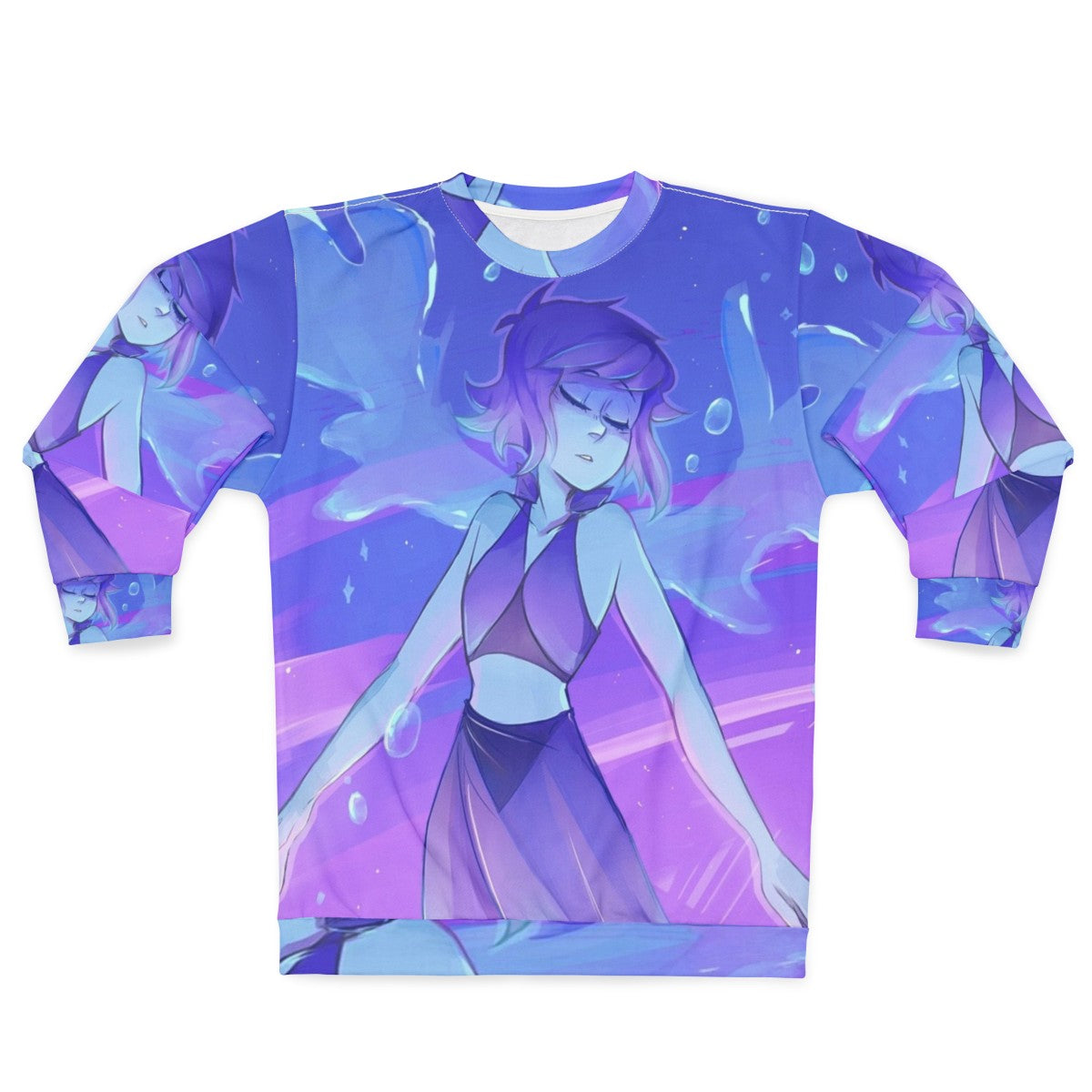 Lapis Lazuli inspired purple and blue sweatshirt featuring Steven Universe characters