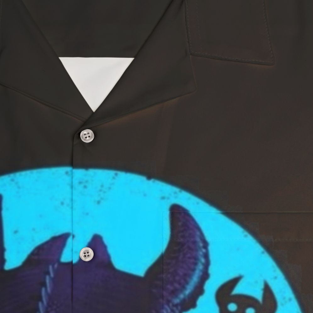 Toothless Night Fury Hawaiian Shirt for How to Train Your Dragon Fans - Detail