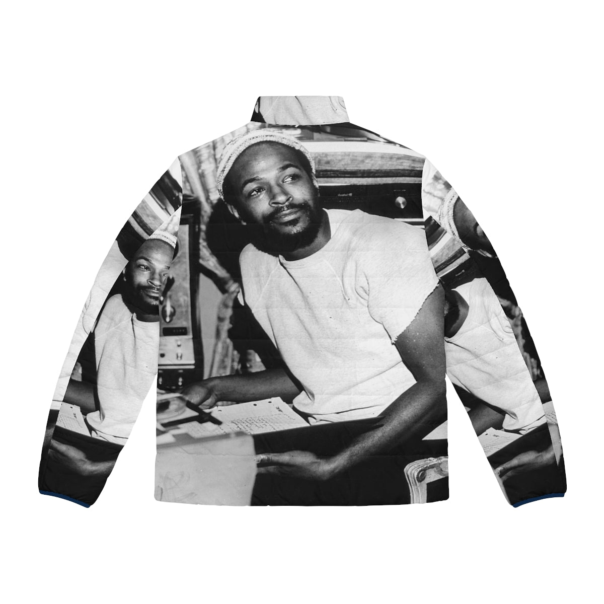 Marvin Gaye Puffer Jacket - Iconic R&B Singer Inspired Outerwear - Back