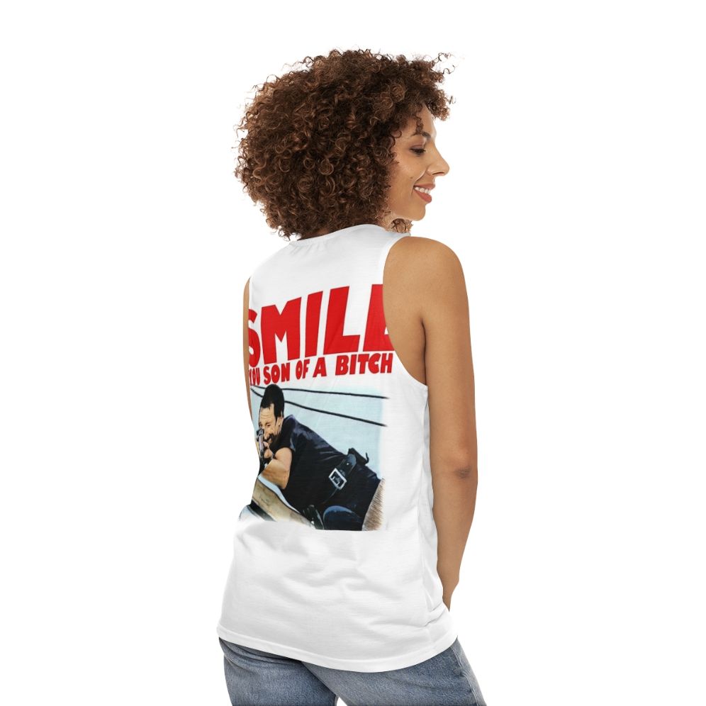 Smile Unisex Tank Top Inspired by the Movie Jaws - women back