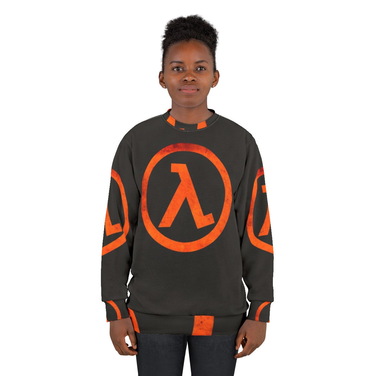 Retro Gaming Geek Half Life Rust Logo Sweatshirt - women