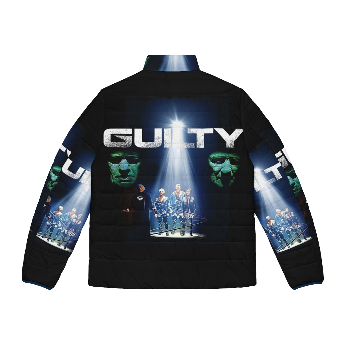 Zod Is Guilty Puffer Jacket with DC Comics Villain Inspired Design - Back